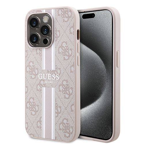 Guess Rose Coque Magsafe Pour Apple Iphone 15 Pro, 4G Printed Stripes, - Image 5