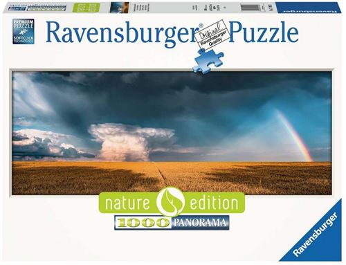 Non Communiqué Bleu Puzzle Adulte Panoramique - Arc En Ciel Mystique - Nature Edition 1000 P