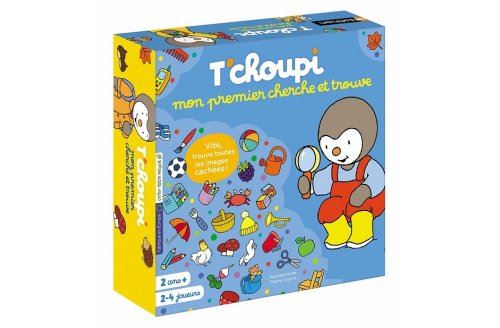 Mon premier cherche et trouve t'choupi - 80 images cachees - jeu societe des 2 ans - observation - set educatif et carte animaux