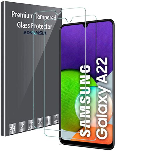 Advansia verre trempé pour Samsung Galaxy A22 4G [X2] Pieces