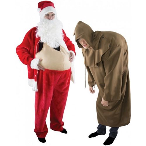 Non Communiqué Gris Ventre Rembourré À Bretelles Père Noël Adulte - Générique 54360