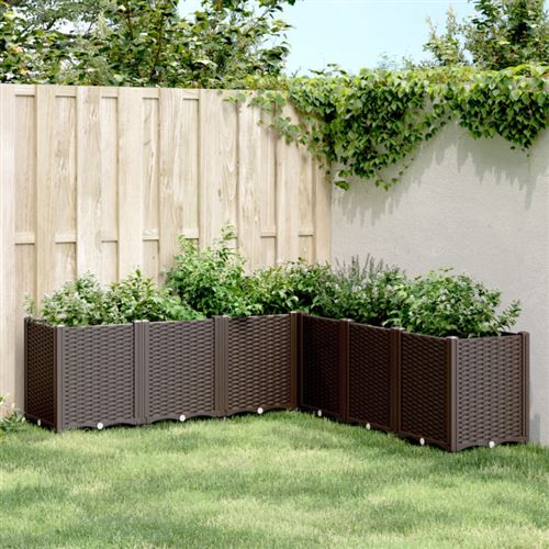 Vidaxl Marron Jardinière - 160X160x53 Cm Polypropylène - Image 3