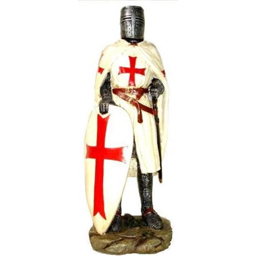 Figurine Templier Thomas Berard, Statue En Résine 20cm, Multicolore