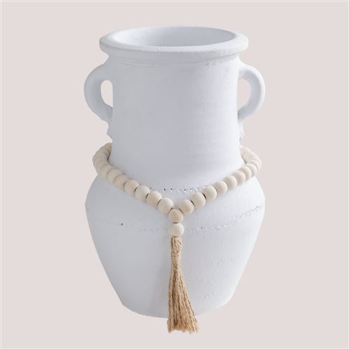 Vase en céramique Tesia SKLUM Blanc Cassé