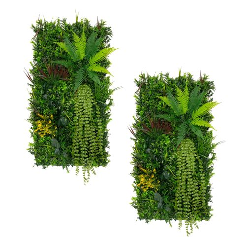 Monstershop Alina Artificial Wall Tile x 2 - 50cm x 100cm in Green