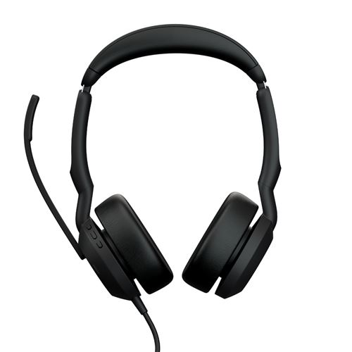 Jabra Evolve2 50 Uc Stereo - Micro-Casque - Sur-Oreille - Bluetooth - Filaire - Suppresseur De Bruit Actif - Usb-A - Noir - Certifié Zoom, Cisco Webex Certified, Optimisé Pour La Cu, Optimisé Pour Google Meet, Optimisé Pour Microsoft Teams, Certifié
