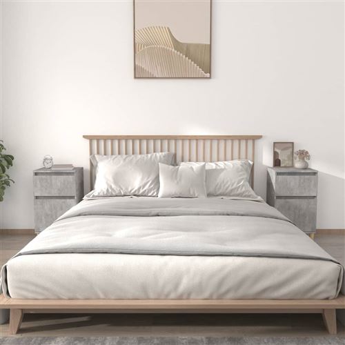 VIDAXL - Table de chevet - Gris - 40x35x70 cm - Lot de 2 - Image 3