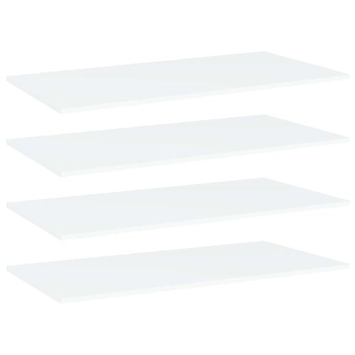 vidaXL Panneaux de bibliothèque 4 pcs blanc bois d’ingénierie
