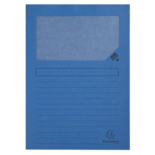 Sous-dossier Forever Fen&ecirc;tre transparente Blue marine A4 100 Pi&egrave;ces