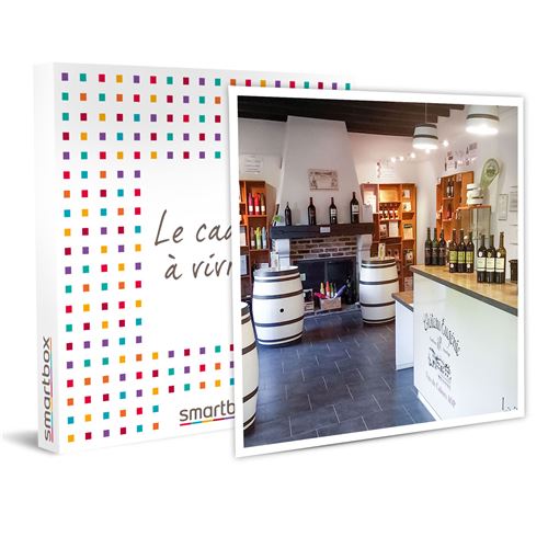 SMARTBOX - Coffret Cadeau Atelier d'initiation à l'œnologie de 2h avec 2 bouteilles de vin, carnet en liège et kit dégustation-Gastronomie