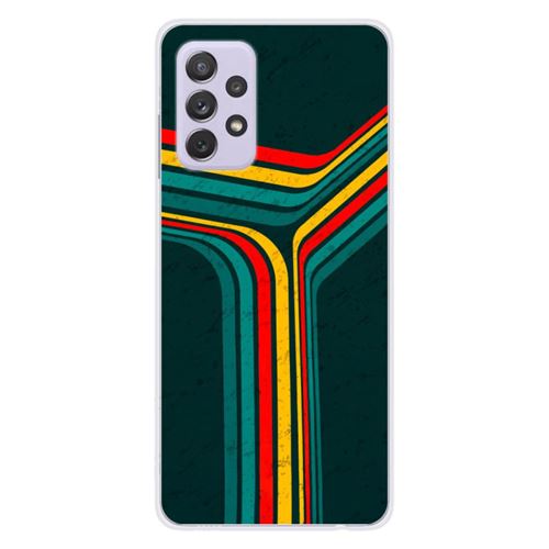Coque en silicone imprimée compatible Samsung Galaxy A32 5G Retro lines
