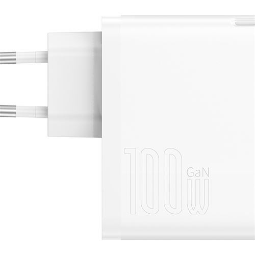 Chargeurs pour téléphone mobile BASEUS GaN5 Pro CCGP090202 Type-C+USB 100W blanc