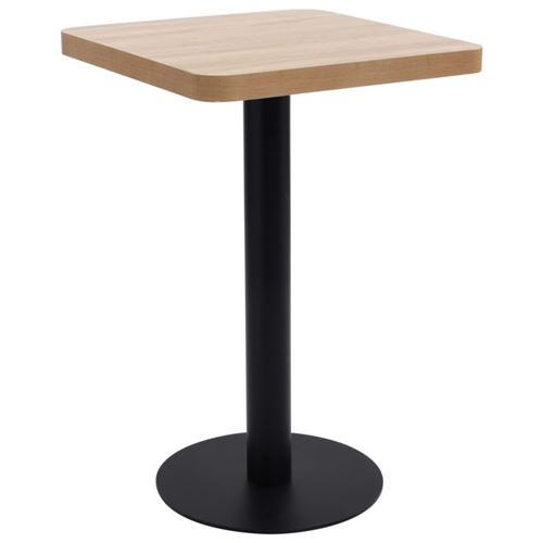 vidaXL Table de bistro Marron clair 50x50 cm MDF