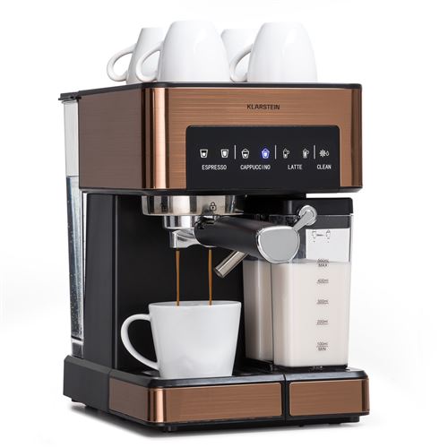 Klarstein Cafetière, Mousseur De Lait, Machine À Café Et Machines À Expresso 20 Bar, 1350W
