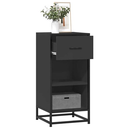 vidaXL - Buffet - 35,5x35x76 cm - Noir - Image 3