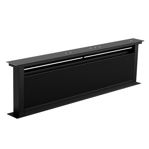 Royal Flush Eco Dunstabzugshaube   836 m³/h Luftstrom   kopffrei   EEK A   74 dB   LED Schwarz Schwarz