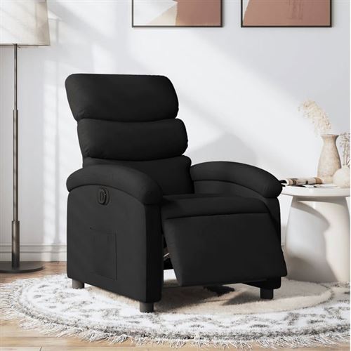 Non Communiqué Noir Vidaxl Fauteuil Réglable Électrique Tissu