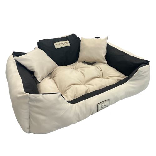 Grand lit pour chien et chat AIO Kingdog 115 x 95 Beige - taille XL