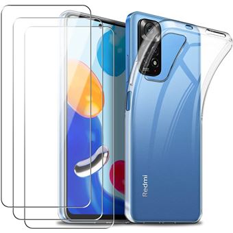 Plin écran Vrr trmpé pour Xiaomi RdMi NOT 10 4G / RdMi NOT 11 4G n TRANSPARNT avc NOIR Film d'écran protction Tmprd Glass au millur prix
