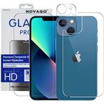 3 Films de protection verre trempé pour iPhone 13 Mini ( écran , dos et caméra ) [Novago]