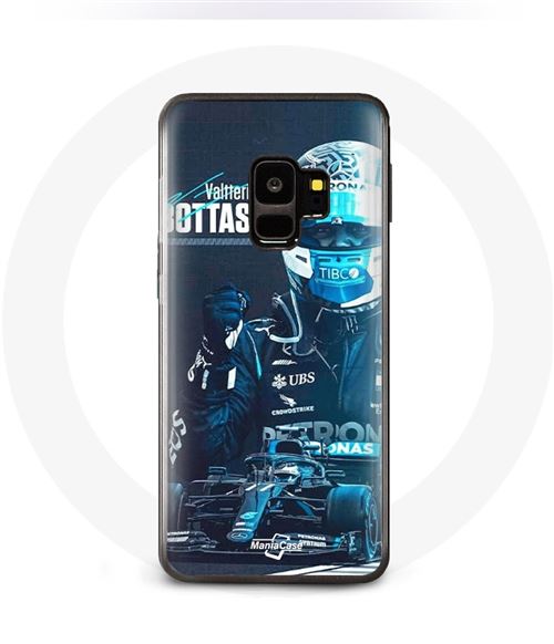 Coque pour Samsung Galaxy S9 Formule 1 Valtteri Bottas Pilote de F1 Noir Maniacase