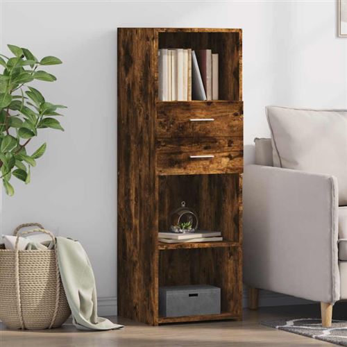 Non Communiqué Marron Buffet Haut Chêne Fumé 40X42,5X124 Cm Bois D Ingénierie