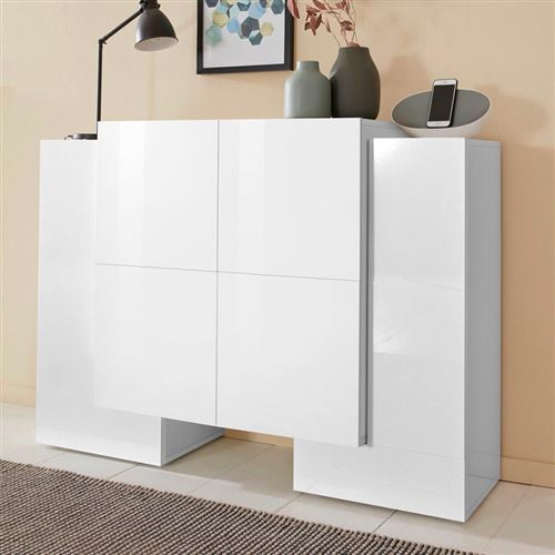 Buffet 6 Portes Design Moderne Salon 130cm Pillon Vaux