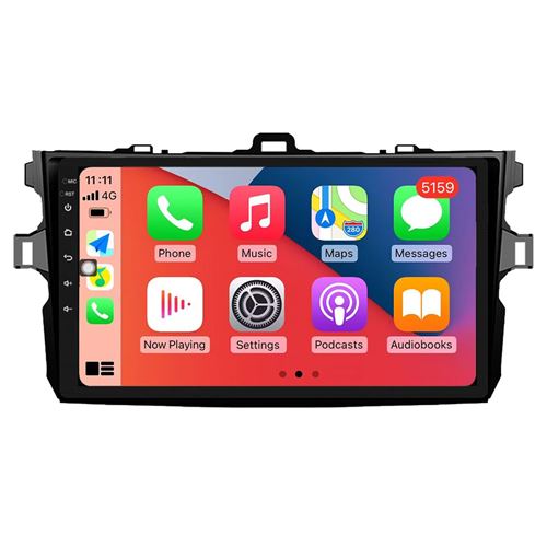 Autoradio Multimédia RoverOne CarPlay Android Auto GPS pour Toyota Corolla 2007 - 2012