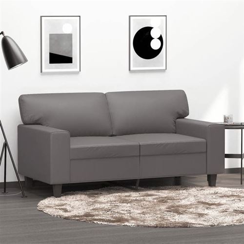 VIDAXL - Canapé 2 places - 120 cm - Gris - Image 2