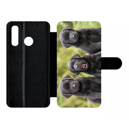 Etui My-Kase pour P30 lite - chiots labrador retriver noir - Simili-cuir Noir