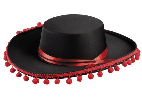 Boland chapeau Espagnol Deluxe noir pour hommes taille unique