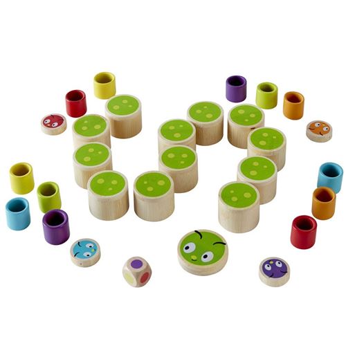 Hape - e5523 - bambou - jeu de société en bois - mémo de la chenille