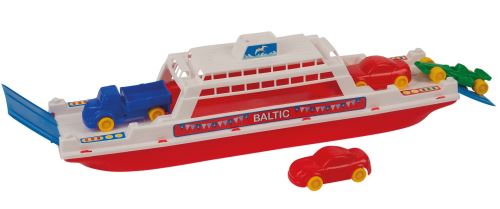 Happy People ferry Balticavec voitures 45 cm rouge/blanc 5 pièces