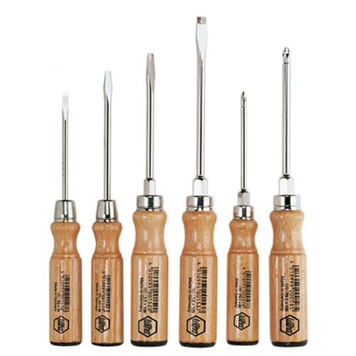 Wiha Holz-Schraubendreher Set Schlitz, Phillips 6-tlg.