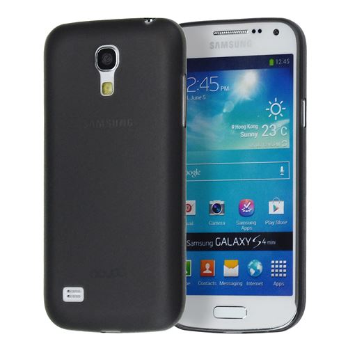 doupi UltraSlim Coque pour Samsung Galaxy S4 mini, fin mat ultra mince et ultra léger Bumper Cover Housse de Protection, noir