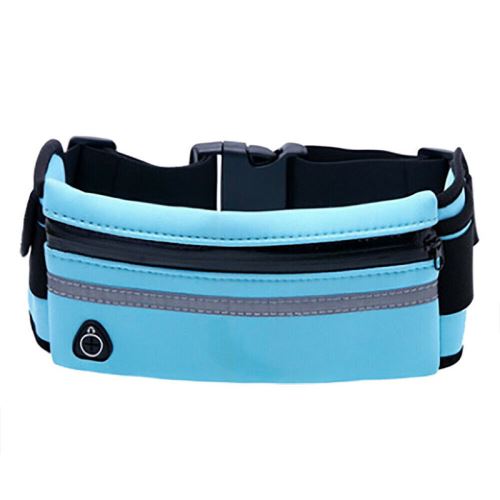 SHOP-STORY - Ceinture banane de sport étanche avec sortie pour écouteurs - Couleur bleu turquoise