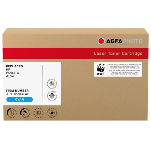 Compatible Avec Hp 415a (w2031a) Agfa Photo Apthp2031ae Toner Cyan