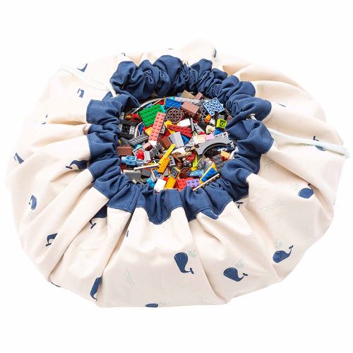 Sac à jouets et tapis de jeux 2 en 1 Baleine Play & Go