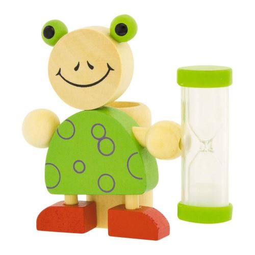 Porte brosse à dents Sablier grenouille en bois pour Enfant