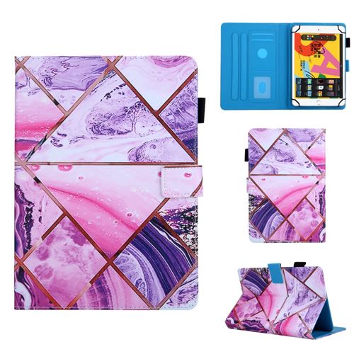 Etui en PU impression de motifs universelle avec porte-cartes motif géométrique pour votre Tablet 8 pouces