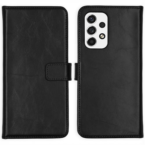 Étui de téléphone portefeuilen cuir véritabSamsung Galaxy A53 - Noir Selencia