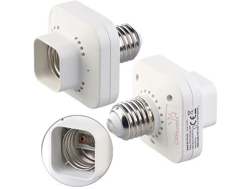 Casa Control : 2 adaptateurs de douille KFS150.e27 E27/60 W pour interrupteur cinétique KFS-100