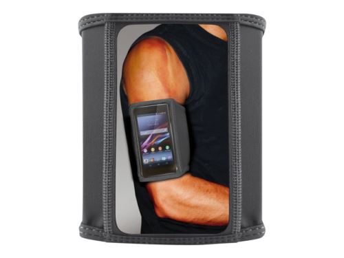 Ksix Mobile Tech M - Armpak voor mobiele telefoon - zwart