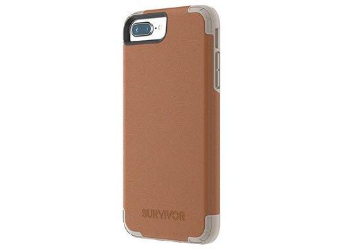 Coque en Cuir Griffin Survivor Prime pour iPhone 6/6S/7/8 Plus - Marron