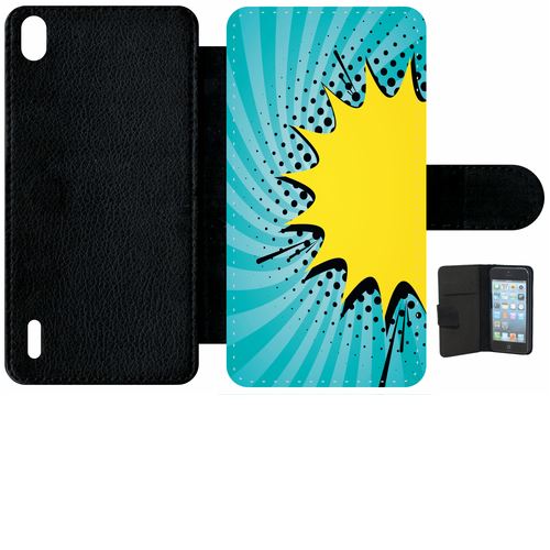 Etui À Rabat Huawei Ascend P7 Fond Comics Bleu