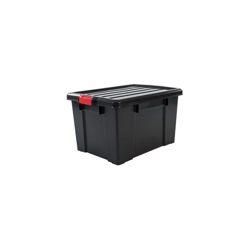 IRIS OHYAMA Lot de 3 boites de rangement bricolage - Store It All - 75 L -  Noir et rouge - 78 x 39,5 x 35 cm - Rangement de l'atelier - Achat & prix