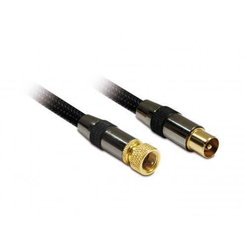 Antenna / Coaxial CableTV Aerial Cable - Right Angle TV Coaxial Cables - 1  Meter to 10 Meters Coax Male & Female Antenna Coaxial Cable | AVhut UK
