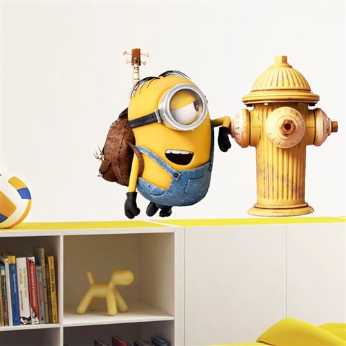 Stickers geant Borne Incendie Les Minions
