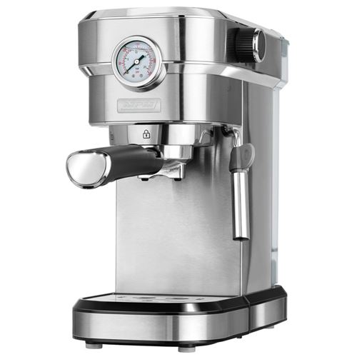 MPM MKW-08M Machine à espresso et cappuccino 20 bars, mousseur à lait, chauffe-tasses 1350W Plata