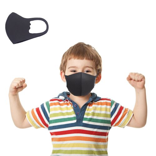 Masque de Protection lavable à l’eau - Contre la Poussière, Le Vent et le Froid - Masque Enfants 10 Pièce, Noir